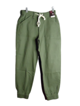 No Boundaries Utility Crop Pants High-Rise Juniors Size Medium (7-9) Green - £12.45 GBP