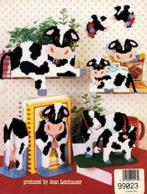 Plastic Canvas Cow Tissue Cover Drink Sweetener Coaster Caddy Filter Bin Pattern - £10.21 GBP