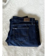Lee Dark Wash Women’s Straight Leg Jeans No Distressing Mid Rise Size 2x - $335.52 MXN