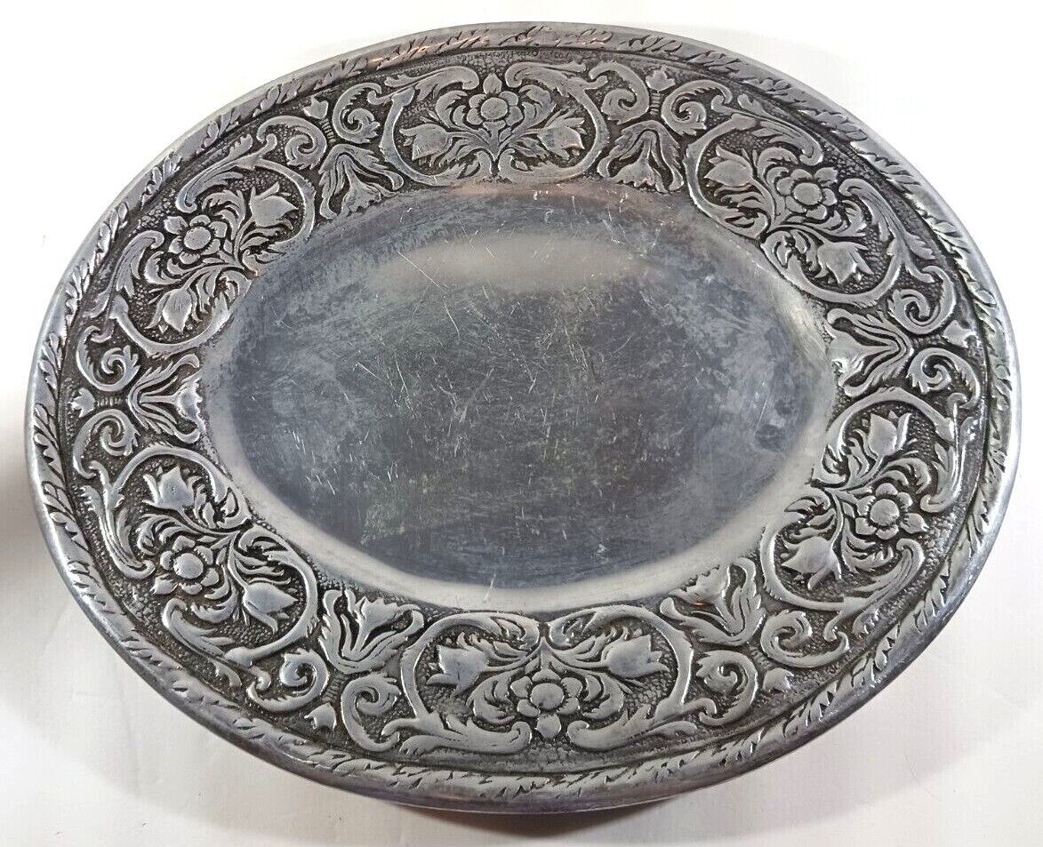 WILTON ARMETALE Vintage WILLIAM & MARY Oval Platter Tray Pewter USA 14.75 x 12  - $47.51