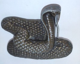 MBCI Belt Buckle King Cobra 3.25 Inches Bronze Vintage - £13.43 GBP