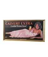 Vintage Framed Advertising Sign Calvert Extra Wood 25”x 11”  Mancave  - €37,12 EUR