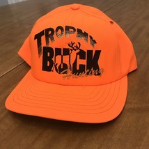 VTG Blaze Orange Hunting Hat Cap Trophy Buck Made in USA Snapback Deer Hunting - £10.63 GBP