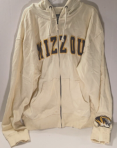 Missouri Tigers Vintage 90s NCAA Hoodie Full Zip Sewn White Sweatshirt 2XL - £17.07 GBP