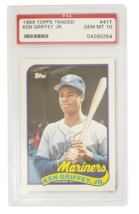 Authenticity Guarantee 
1989 Topps PSA 10 Traded Ken Griffey Jr. Rookie #41 HOF - £249.07 GBP