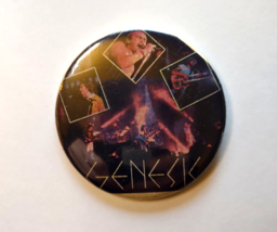 Genesis Badge Pinback BIG Button Original Vintage Pop Rock Music Phil Co... - $24.94