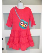 Emily Rose Red LS Owl Pocket Dress Size 4 Girl&#39;s - $262.29 MXN