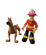 Lot of 2 Scooby-Doo Fire Fighter Shaggy &amp; Scooby Action Figures - €10,26 EUR