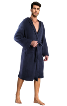 Modern Expressions Men’s Robe - Fleece Navy - One Size - £11.09 GBP