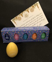 7 Biden = White House 2023 Easter 5 Eggs W Blue Dog + 2022 Yellow Egg &amp; Card - £108.81 GBP