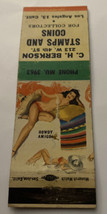 Matchbook Cover Matchcover Girlie Girly Pinup CH Berkson Stamps  Los Ang... - $2.85
