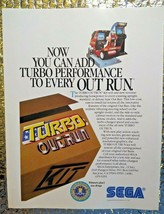 Turbo Outrun Arcade FLYER 1988 Original Video Game Auto Racing Vintage Retro Art - £15.49 GBP