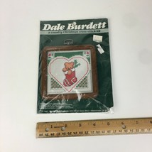 Vtg 1987 Dale Burdett Country Christmas Cross Stitch Kit Teddy Bear in Stocking - $10.39