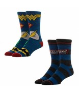 Justice League 2 Pair Blue Men&#39;s Crew Socks - $13.88