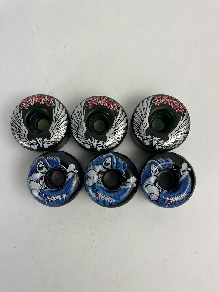 Original Vintage Bones Wheels Powell skateboards assorted lot of 6 wheels - $39.59