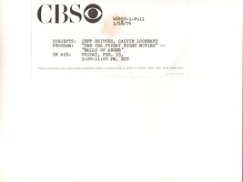 JEFF BRIDGES CALVIN LOCKHART CBS-TV PHOTO c.1974 F0119 - $9.99