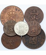 Netherlands East Indies 7-Coin Set // Stuvier, Cents, Gulden - $80.55 CAD