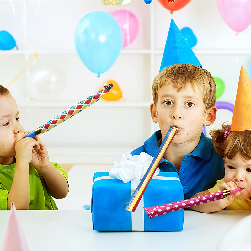Koogel 100PCS Party Blowers for Kids, Noisemaker Toys Party Whistles Birtthday B Item image 5