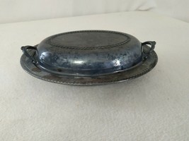 Silver Plated Serving Bowl with Lid Vintage - $37.40