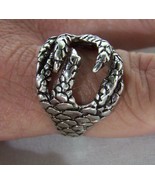 1 DELUXE EAGLE CLAWS SILVER BIKER RING BR#49 mens  jewelry rings BIRD EA... - $234.94 MXN