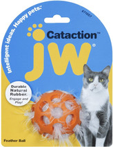 [Pack of 3] JW Pet Cataction Feather Ball Interactive Cat Toy 3 count - £34.87 GBP