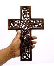 Jesus Christ Cross Catholic Wooden Crucifix for Wall Church Chapel ( Pack of 2 ) - £35.52 GBP