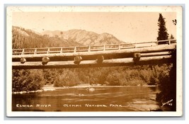 RPPC Elwha River Bridge Olympic National Park WA Thompson Photo Postcard UNP R17 - £13.37 GBP