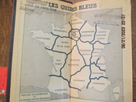 Les Guides Bleus France En Un Volume 1955 HC (French) - £35.17 GBP
