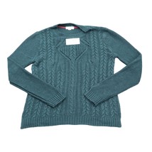 Taylor and Sage Sweater Womens S Blue Cable Knit Long Sleeve Crew Neck Pull Over - £20.22 GBP