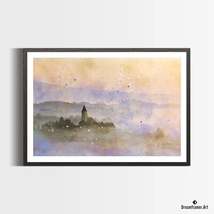 Premium Art Print Church of St. Anthony the Abbot, Croatia in Watercolors, by Dr - £30.63 GBP+