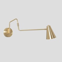 Single Light Articulated Stilnovo Style Sconce Mid-Century Modern Brass ... - £145.81 GBP