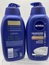 (2) NIVEA Nourishing Care Body Wash Nourishing Serum &amp; Pump Moisturizer ... - £11.77 GBP