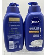 (2) NIVEA Nourishing Care Body Wash Nourishing Serum &amp; Pump Moisturizer ... - $20.49 CAD