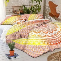 Cotton Indian Mandala Duvet Cover With Two Pillowcases Bedding Coverlet JP235 - £35.71 GBP+
