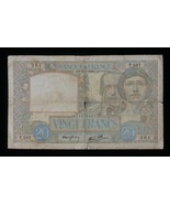 1940 France 20 Francs Note Science et Travail Banque de France (P#92a.4) - $52.46