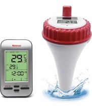 Pool Thermometers Digital, Wireless Pool Thermometer Floating Easy Read, Pond... - £19.77 GBP