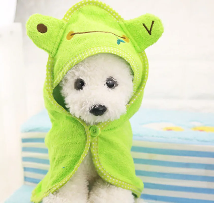 Cute Pet Dog Towel Soft Drying Bath Pet Towel For Dog Cat Hoodies  Super Absorbe - £65.27 GBP
