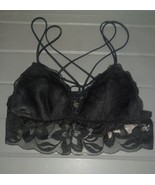 PINK Victoria&#39;s Secret Strappy Black Wireless Bralette Lace Trim Size Small - $275.60 MXN