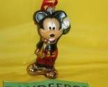 Disney Mickey Mouse With Mistletoe Glass Holiday Christmas Energizer Orn... - £15.86 GBP