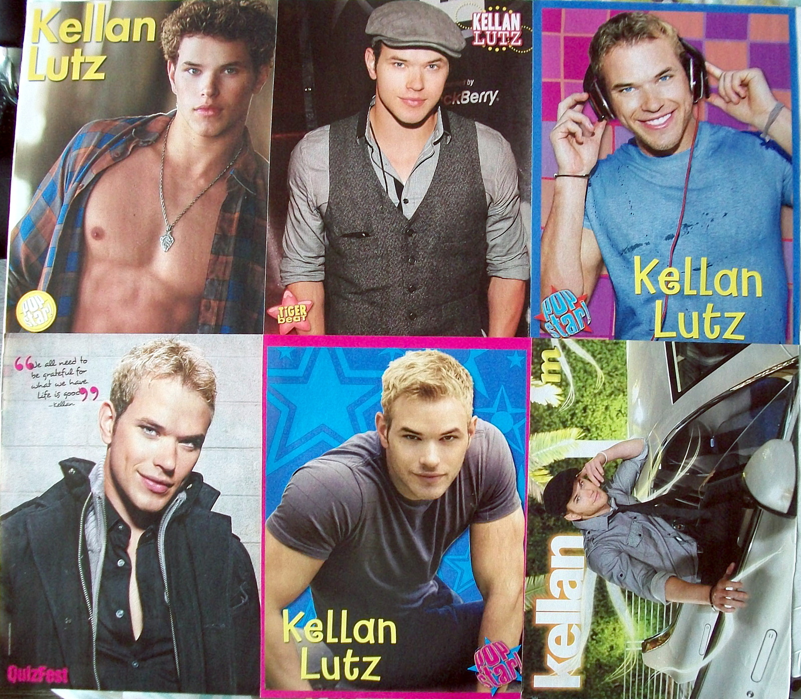 KELLAN LUTZ ~ Seven (7) Color PIN-UPS, 16&quot;x22&quot; Poster from 2009-2010 ~ C... - $7.52