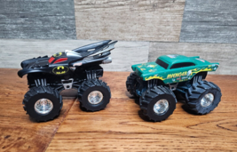 Mattel Hot Wheels Monster Jam Trucks Batmobile 2003 &amp; Avenger Green Monster 2005 - £11.34 GBP