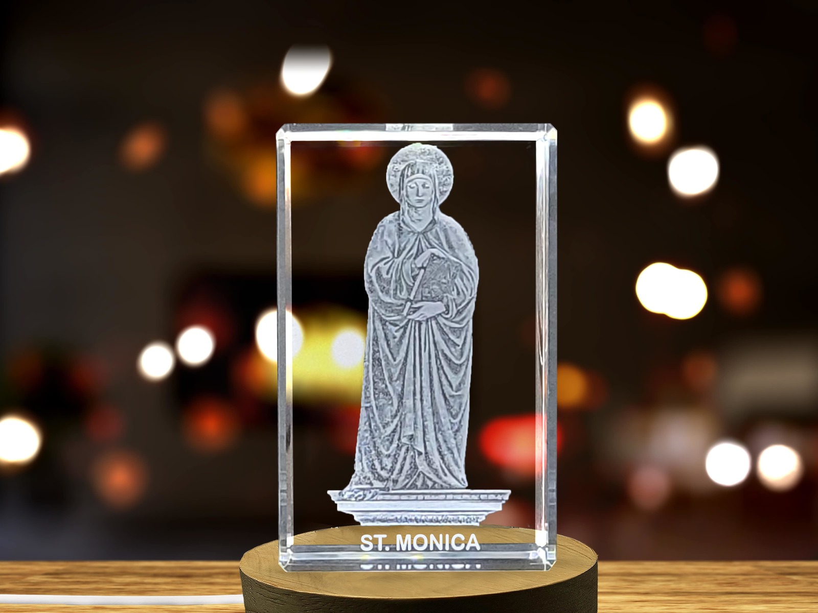LED Base included | St. Monica| Patron Saint of Mothers and Difficult Marriages Item image 3