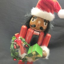 Nutcracker African American Santa 12” Tall Wooden Christmas Merry Brite NWT - £21.39 GBP
