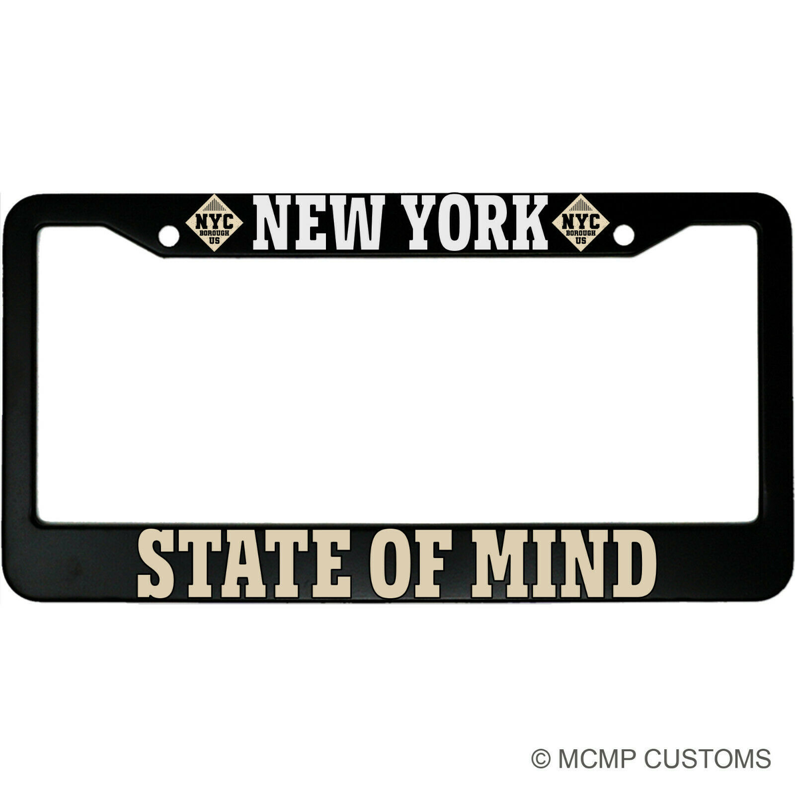 MCMP New York State Of Mind Brooklyn Style Aluminum Car License Plate Frame - $18.95