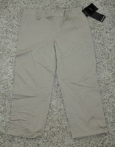 Womens Capris Daisy Fuentes Beige Khaki Button Tab Crop Pants $40 NEW-si... - £14.07 GBP