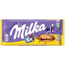 MILKA chocolate bar: LU Tuc biscuit with chocolate - 100g -FREE SHIPPING - $8.90