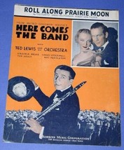 VIRGINIA BRUCE TED LEWIS SHEET MUSIC 1935 ROLL ALONG PRAIRIE MOON HERE C... - £11.98 GBP