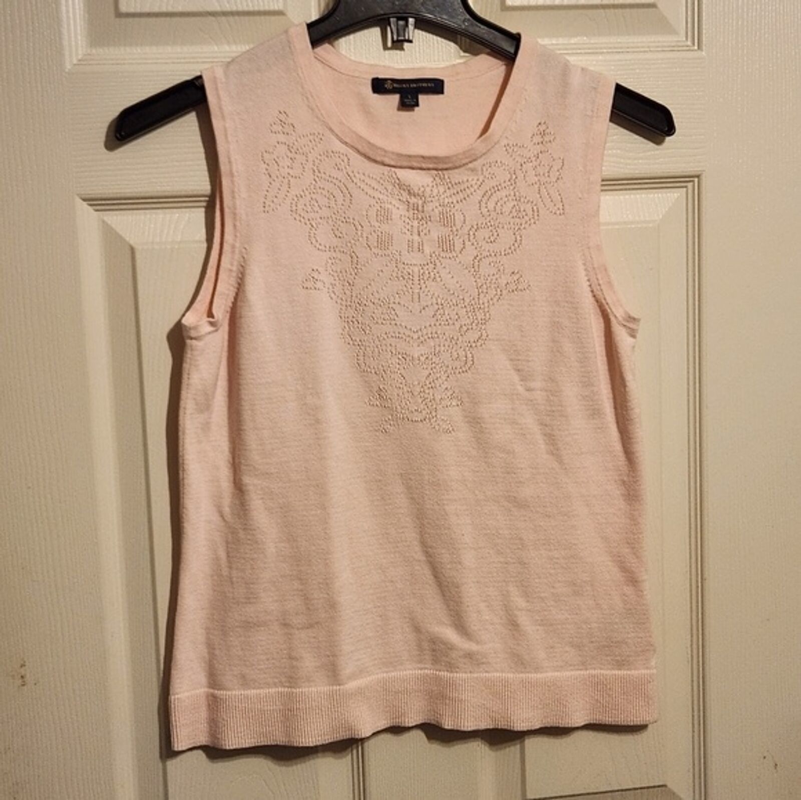Primary image for Brooks Brothers Sweater Women Large Pink Pullover Vest Tank Top Casual Preppy