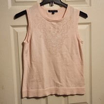 Brooks Brothers Sweater Women Large Pink Pullover Vest Tank Top Casual Preppy - £16.06 GBP
