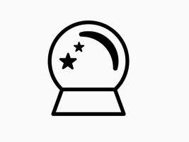 Crystall ball Icon sticker instant download svg,png,psd,eps,jpeg - £3.58 GBP